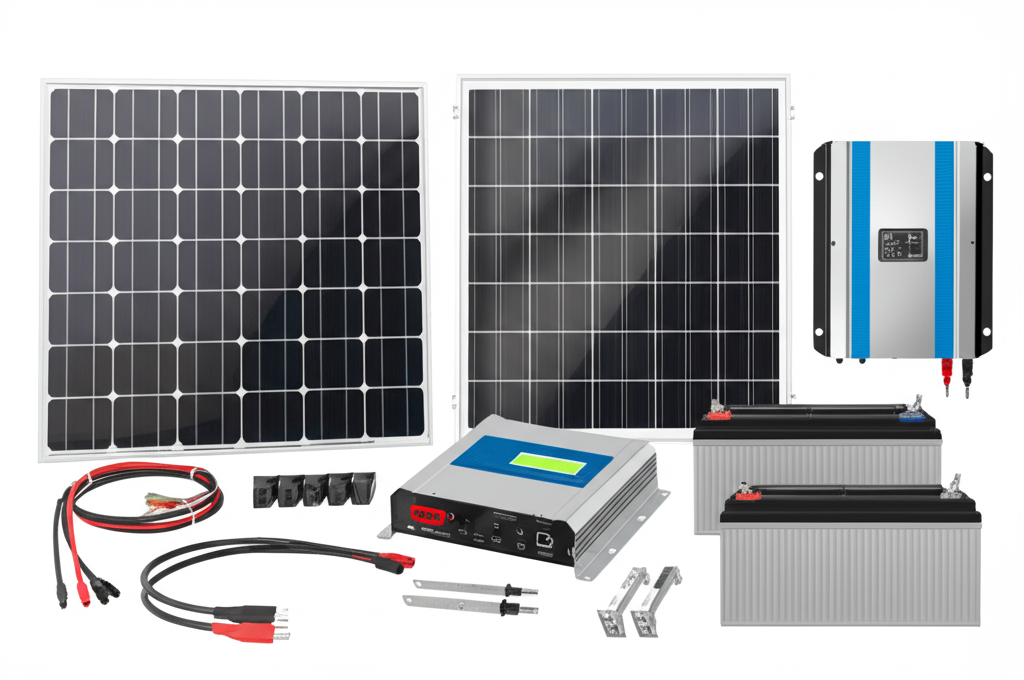 Componentes del kit solar